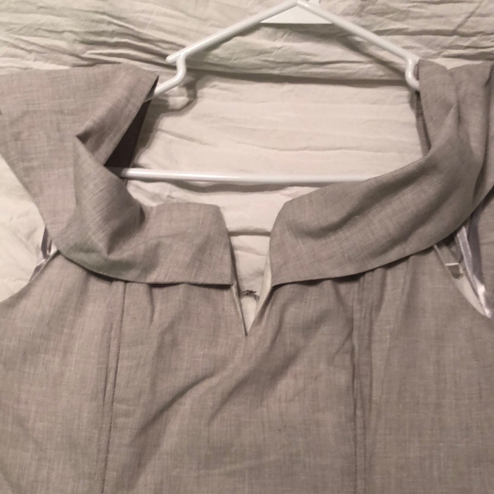 Gray off shoulder dress